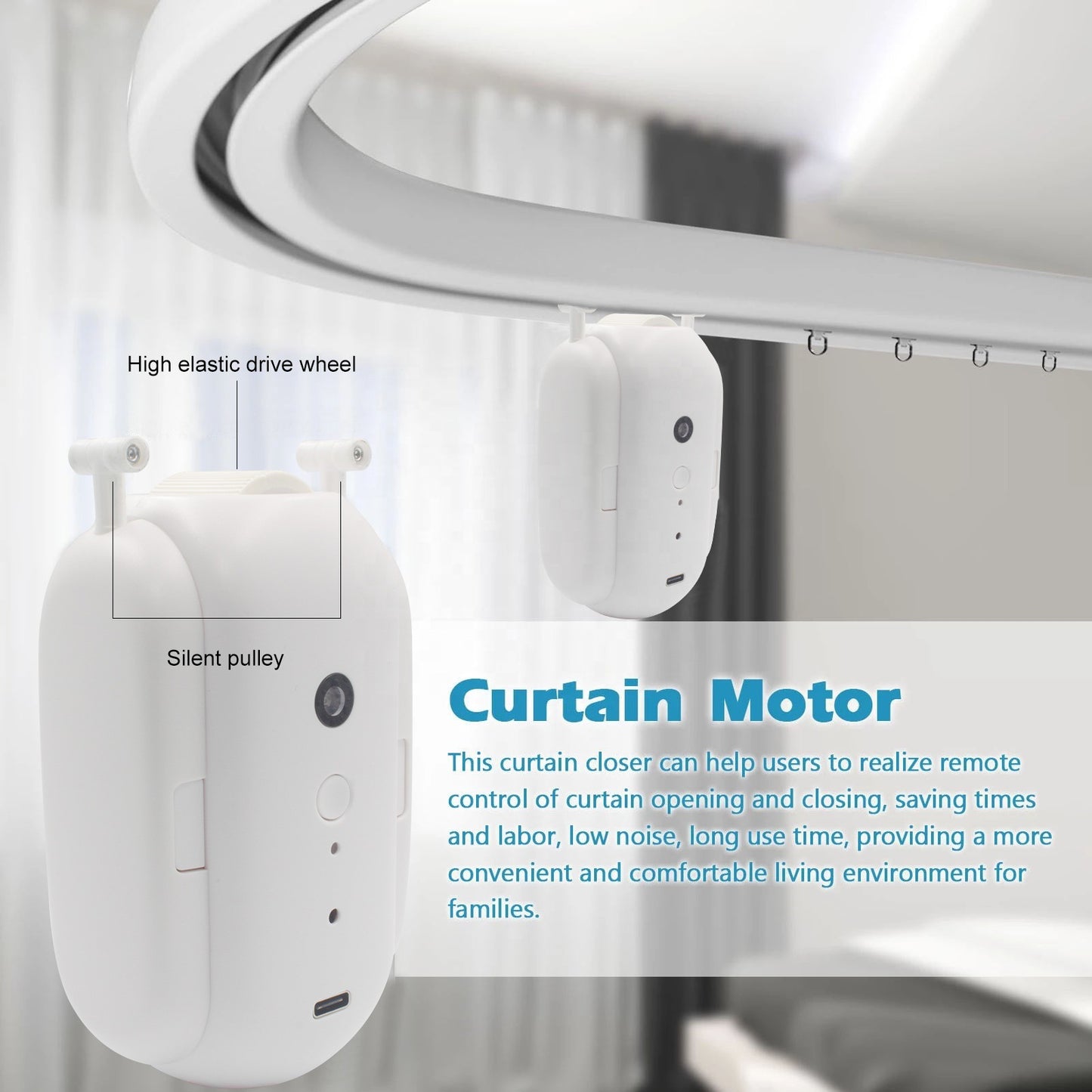 Bluetooth Wireless Smart Curtain Opener | Automatic Home Curtain System with Voice Control & App Integration