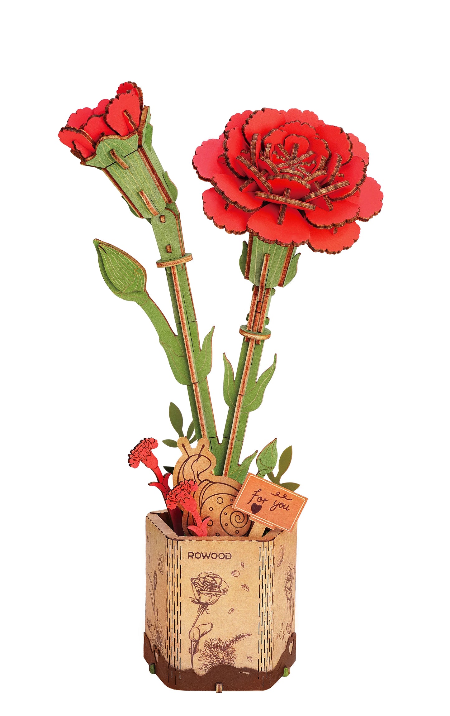 Robotime Rowood Wooden Flower Bouquet – DIY 3D Puzzle Handcrafted Gift