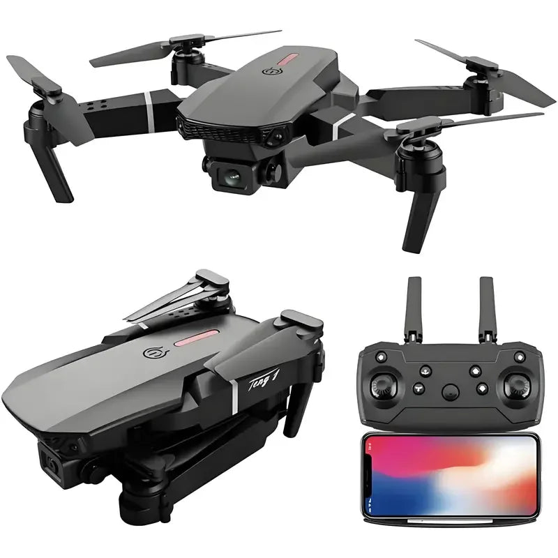 E88 Pro Drone – Dual Camera Foldable RC UAV with Obstacle Avoidance and WIFI Real-Time Transmission