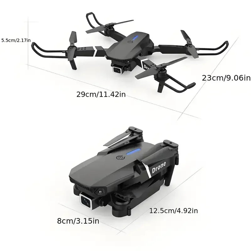 E88 Pro Drone – Dual Camera Foldable RC UAV with Obstacle Avoidance and WIFI Real-Time Transmission