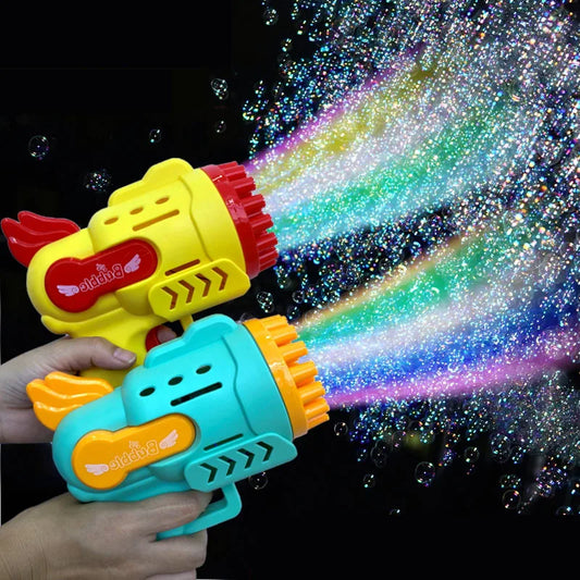 Electric Bubble Gun for Kids – 29 & 23 Holes, Safe & Fun Outdoor Toy