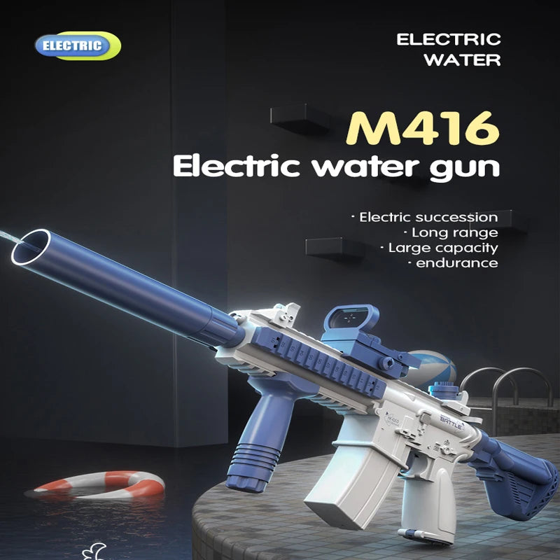 M416 Electric Water Gun – Long Range 10M Summer Outdoor Toy for Kids