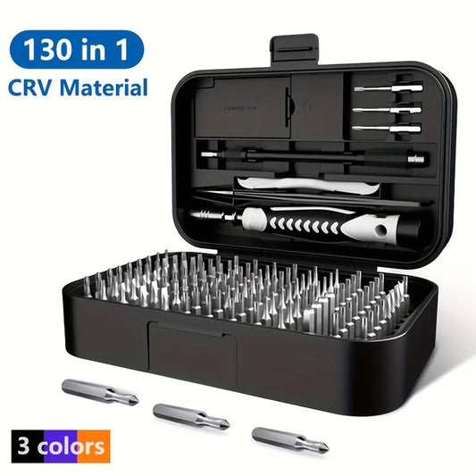 130-in-1 Magnetic Multi-Bit Screwdriver Set – Precision Tool Kit for Electronics and Repair