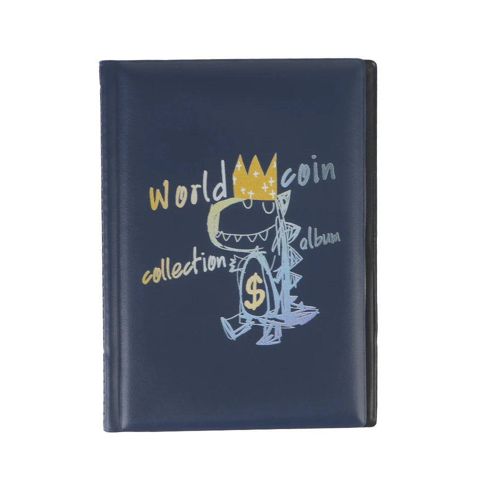 Premium Coin Collection Album - 120 Slots, Durable PVC Leather